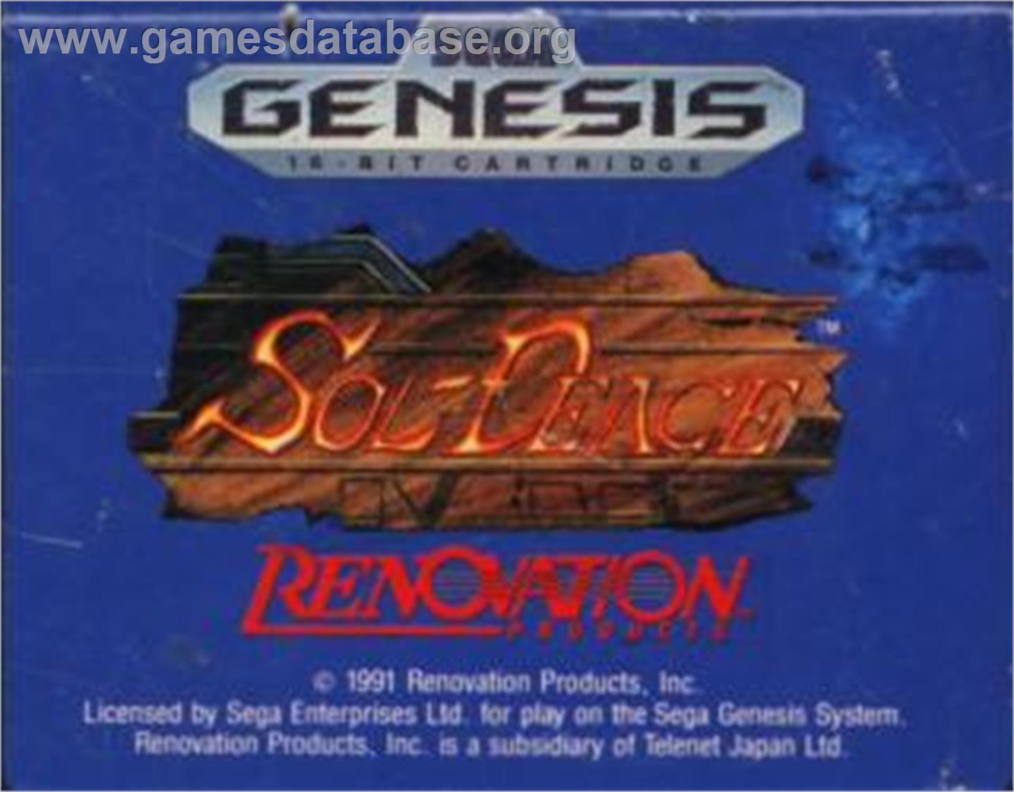Sol-Feace - Sega Nomad - Artwork - Cartridge