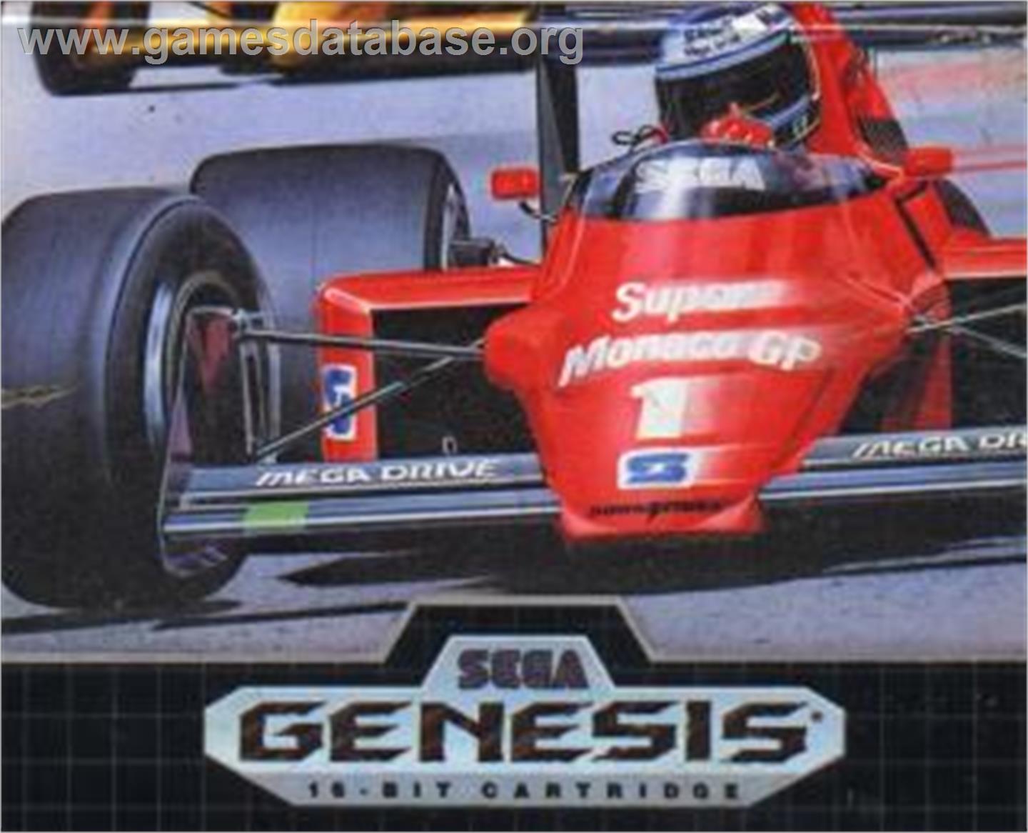 Super Monaco GP - Sega Nomad - Artwork - Cartridge