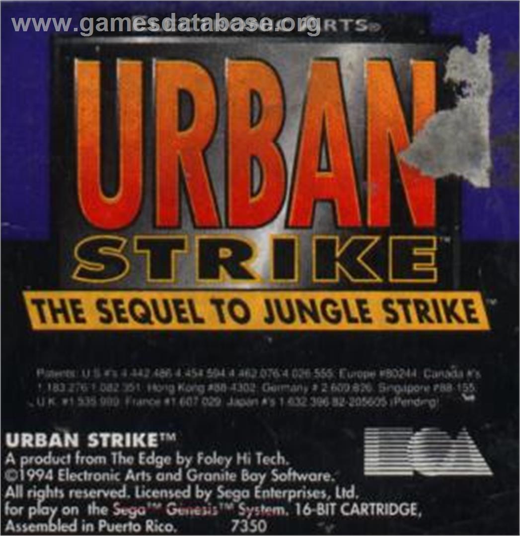 Urban Strike - Sega Nomad - Artwork - Cartridge
