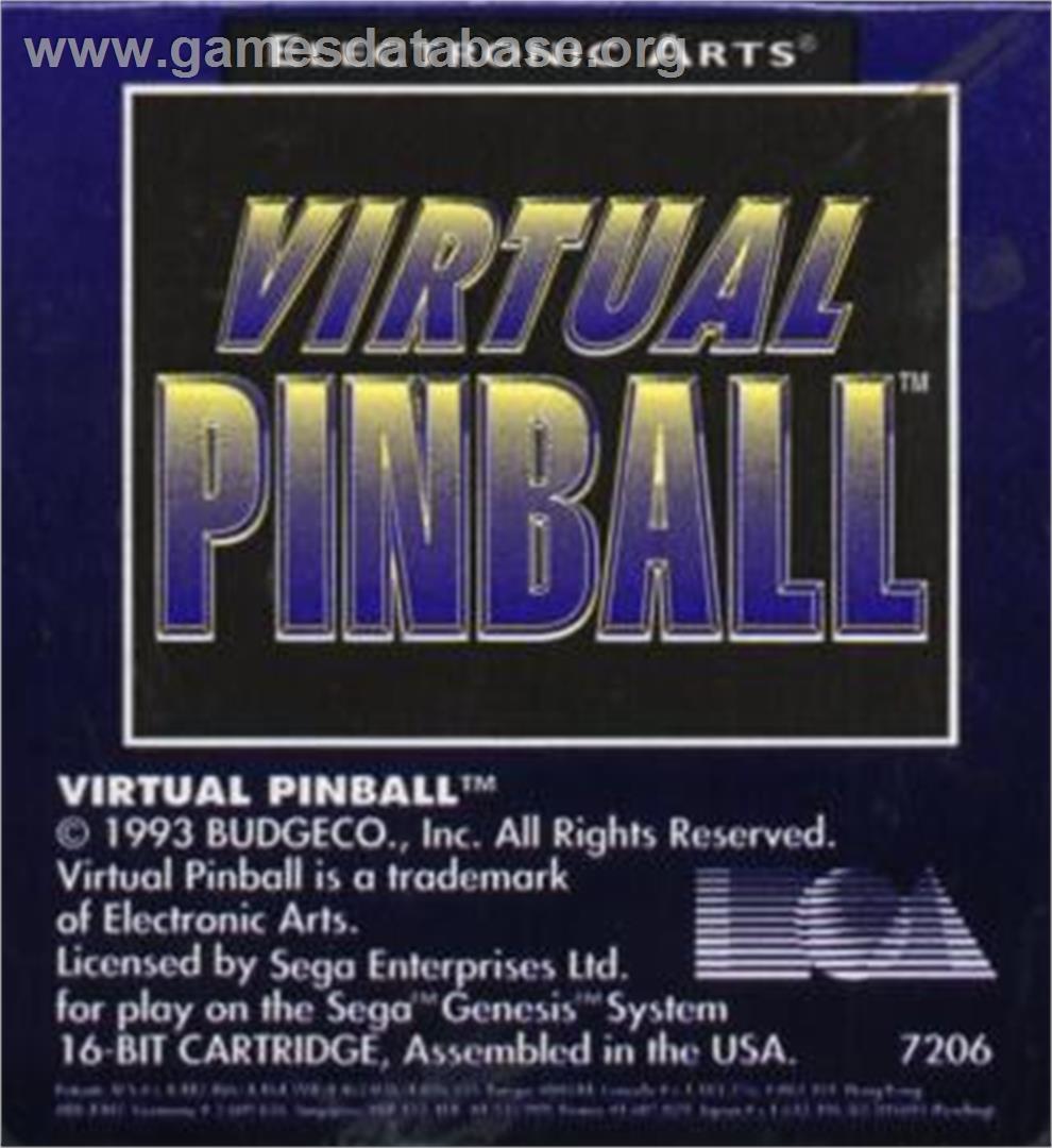 Virtual Pinball - Sega Nomad - Artwork - Cartridge