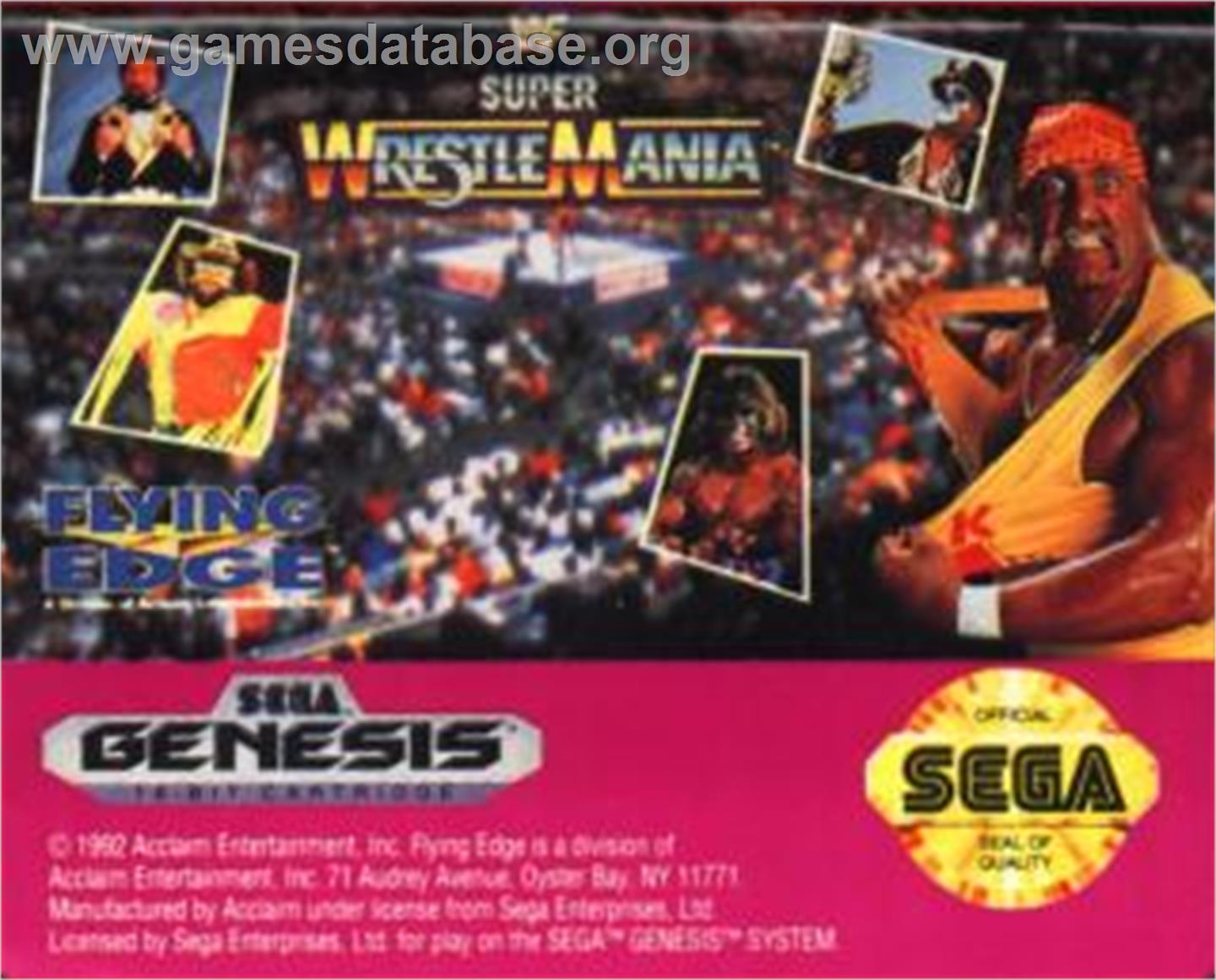 WWF Super Wrestlemania - Sega Nomad - Artwork - Cartridge