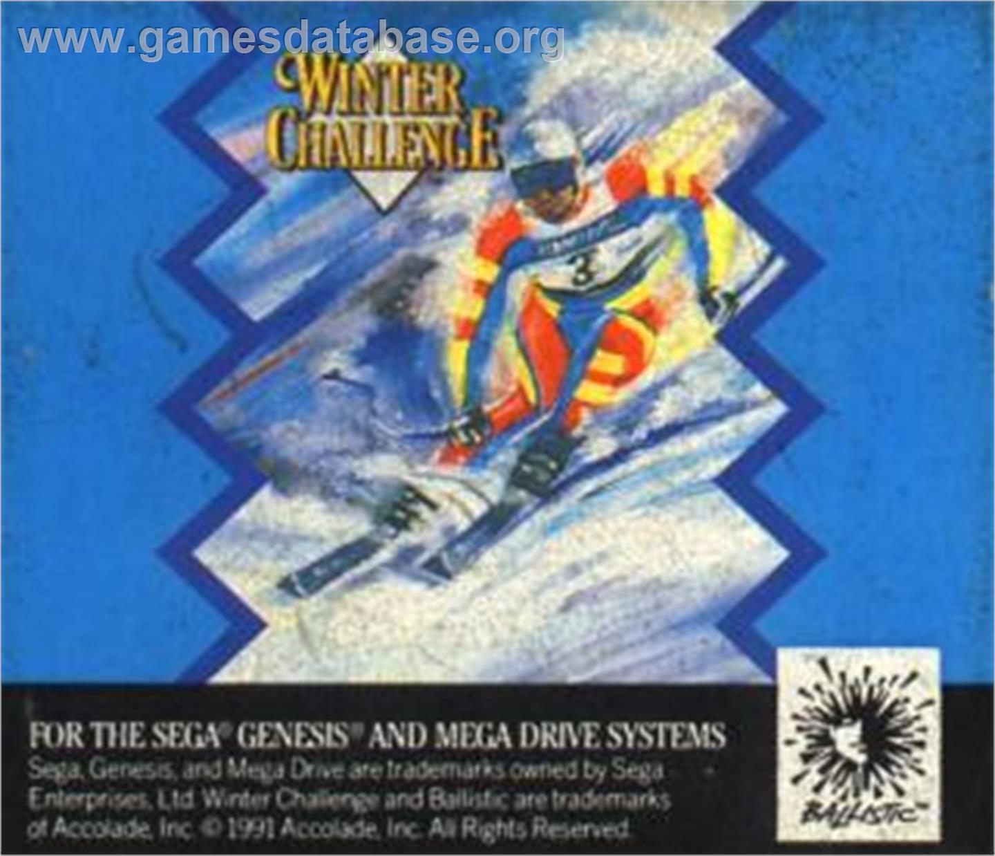 Winter Challenge - Sega Nomad - Artwork - Cartridge