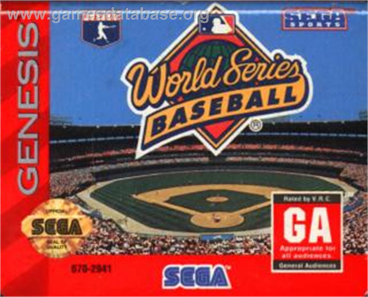 World Series Baseball - Sega Nomad - Artwork - Cartridge