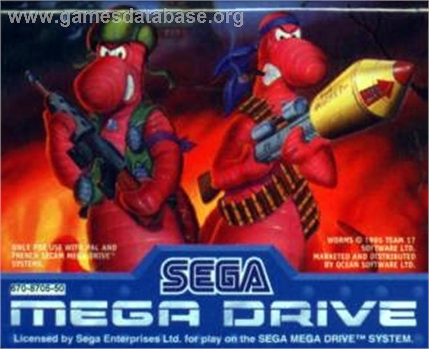 Worms - Sega Nomad - Artwork - Cartridge