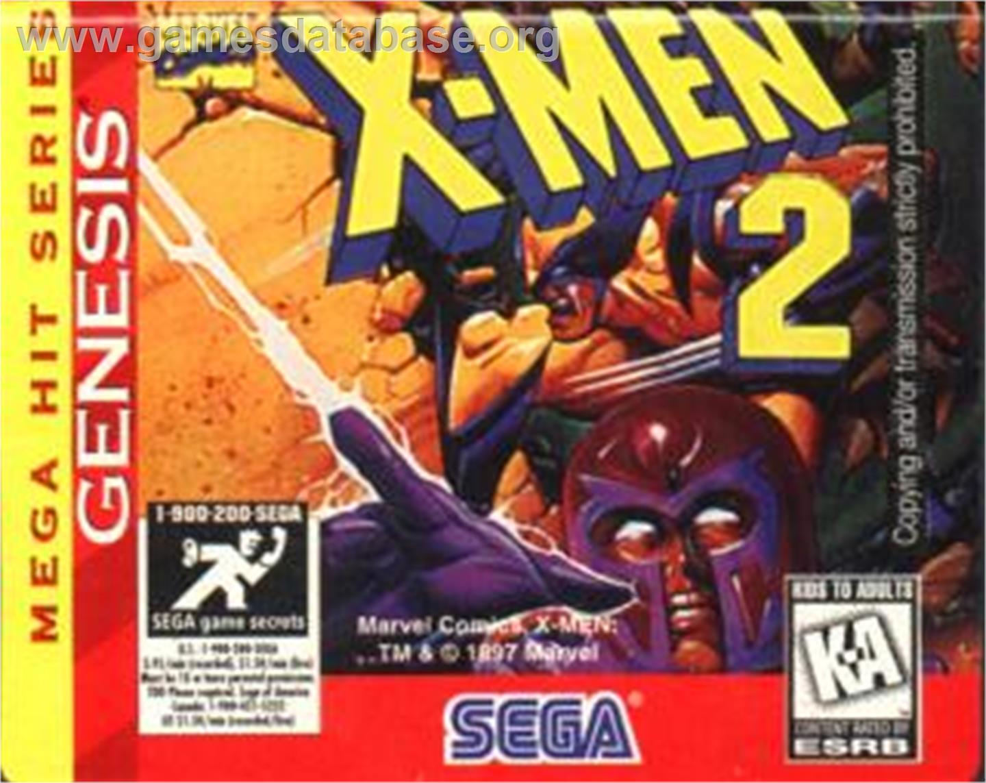 X-Men 2: Clone Wars - Sega Nomad - Artwork - Cartridge
