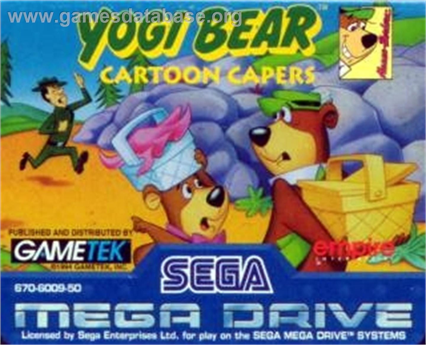 Yogi Bear's Cartoon Capers - Sega Nomad - Artwork - Cartridge