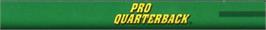 Top of cartridge artwork for Pro Quarterback on the Sega Nomad.