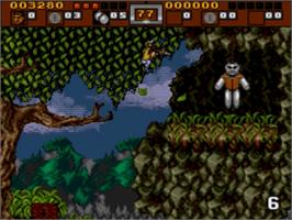 In game image of 3 Ninjas Kick Back on the Sega Nomad.
