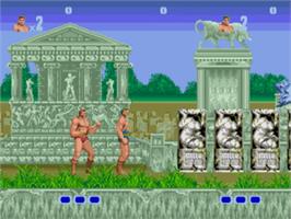 In game image of Altered Beast on the Sega Nomad.