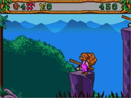 In game image of Berenstain Bears' Camping Adventure, The on the Sega Nomad.