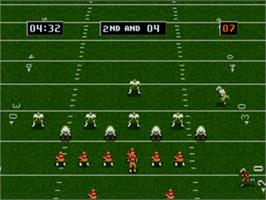 In game image of College Football's National Championship on the Sega Nomad.