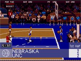 In game image of College Slam on the Sega Nomad.