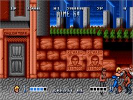 In game image of Double Dragon on the Sega Nomad.