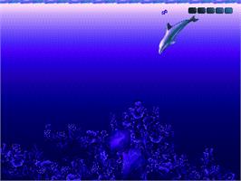 In game image of Ecco 2: The Tides of Time on the Sega Nomad.