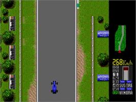 In game image of F1 Hero MD on the Sega Nomad.