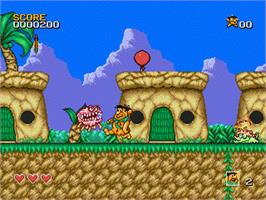 In game image of Flintstones, The on the Sega Nomad.