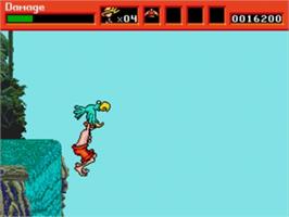 In game image of Greendog: The Beached Surfer Dude on the Sega Nomad.