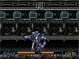 In game image of Heavy Nova on the Sega Nomad.