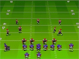 In game image of John Madden Football '92 on the Sega Nomad.