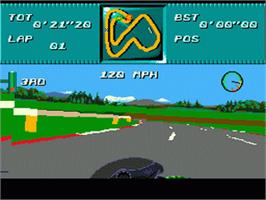 In game image of Kawasaki Superbike Challenge on the Sega Nomad.