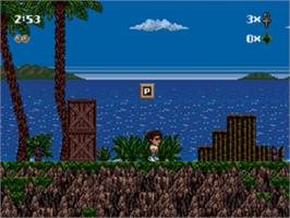 In game image of Kid Chameleon on the Sega Nomad.