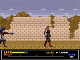 In game image of Last Battle on the Sega Nomad.