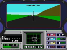 In game image of M-1 Abrams Battle Tank on the Sega Nomad.
