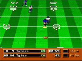 In game image of Mike Ditka Power Football on the Sega Nomad.