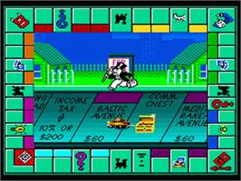 In game image of Monopoly on the Sega Nomad.
