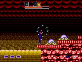 In game image of Mystic Defender on the Sega Nomad.