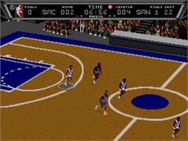 In game image of NBA Action '94 on the Sega Nomad.