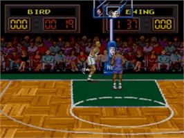 In game image of NBA All-Star Challenge on the Sega Nomad.