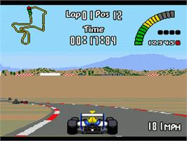 In game image of Nigel Mansell's World Championship on the Sega Nomad.