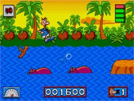 In game image of Normy's Beach Babe-O-Rama on the Sega Nomad.
