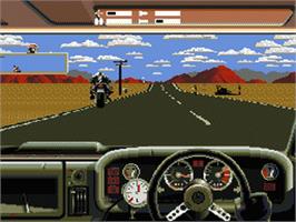 In game image of Outlander on the Sega Nomad.
