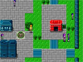 In game image of Phantasy Star 2 on the Sega Nomad.