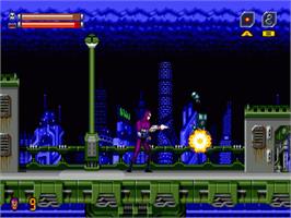 In game image of Phantom 2040 on the Sega Nomad.