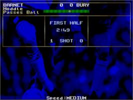 In game image of Premier Manager on the Sega Nomad.