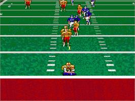 In game image of Pro Quarterback on the Sega Nomad.