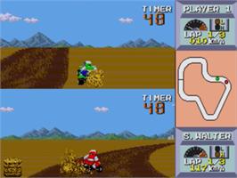 In game image of Quad Challenge on the Sega Nomad.