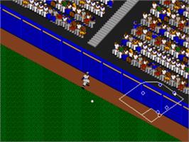 In game image of RBI Baseball 3 on the Sega Nomad.