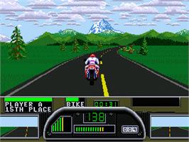 In game image of Road Rash 2 on the Sega Nomad.