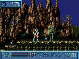 In game image of Saint Sword on the Sega Nomad.