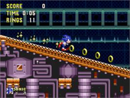 In game image of Sonic & Knuckles on the Sega Nomad.