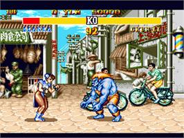 In game image of Street Fighter II' - Champion Edition on the Sega Nomad.