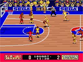 In game image of Super Real Basketball on the Sega Nomad.
