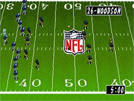 In game image of Tecmo Super Bowl II: Special Edition on the Sega Nomad.