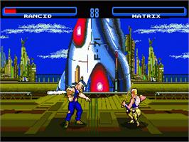 In game image of Time Killers on the Sega Nomad.