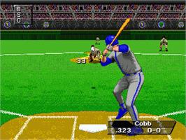 In game image of Triple Play '96 on the Sega Nomad.