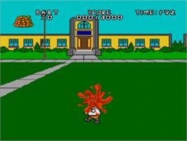 In game image of Virtual Bart on the Sega Nomad.